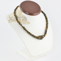 Adults Amber necklaces irregular polished greed